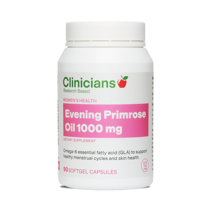 Clinicians Evening Primrose Oil 1000mg 90 Softgel Capsules
