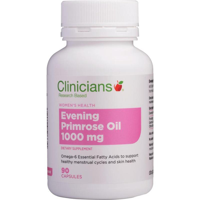 Clinicians Evening Primrose Oil 1000mg 90 Softgel Capsules
