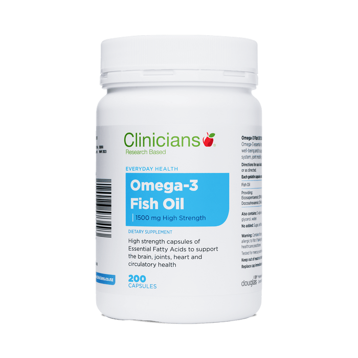Clinicians Omega 3 Fish Oil 1500mg High Strength 200 Softgels