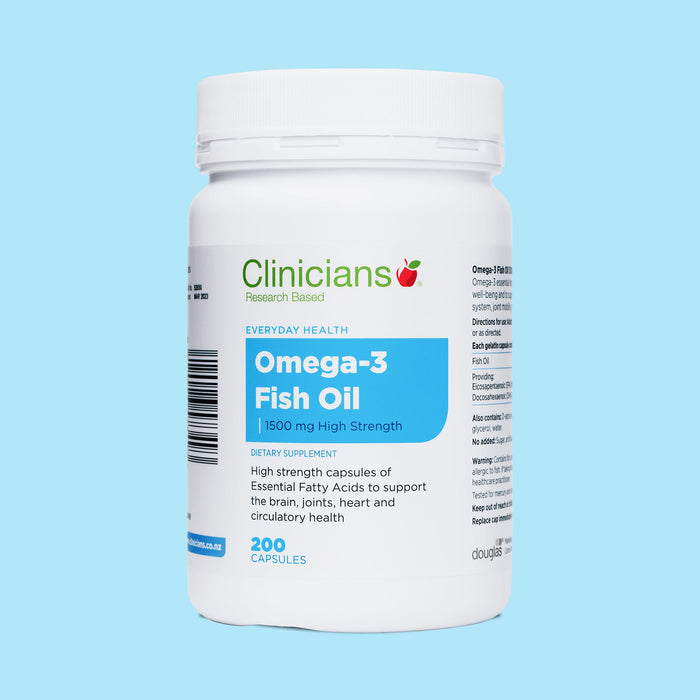Clinicians Omega 3 Fish Oil 1500mg High Strength 200 Softgels