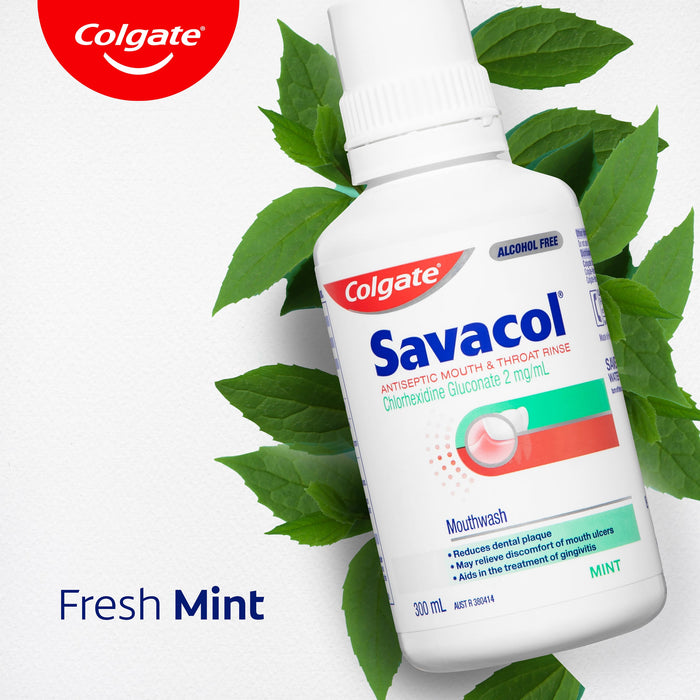 Colgate Savacol Mint Antiseptic Mouthwash 300mL - image 5