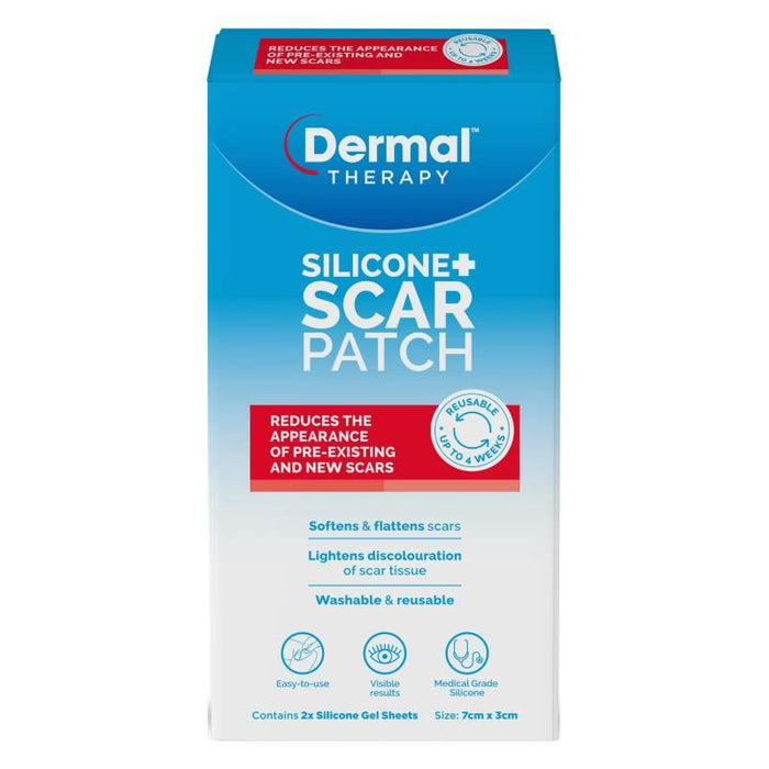 Dermal Therapy Scar Treatment Patch 7cm x 3cm 2 Pack - image 1