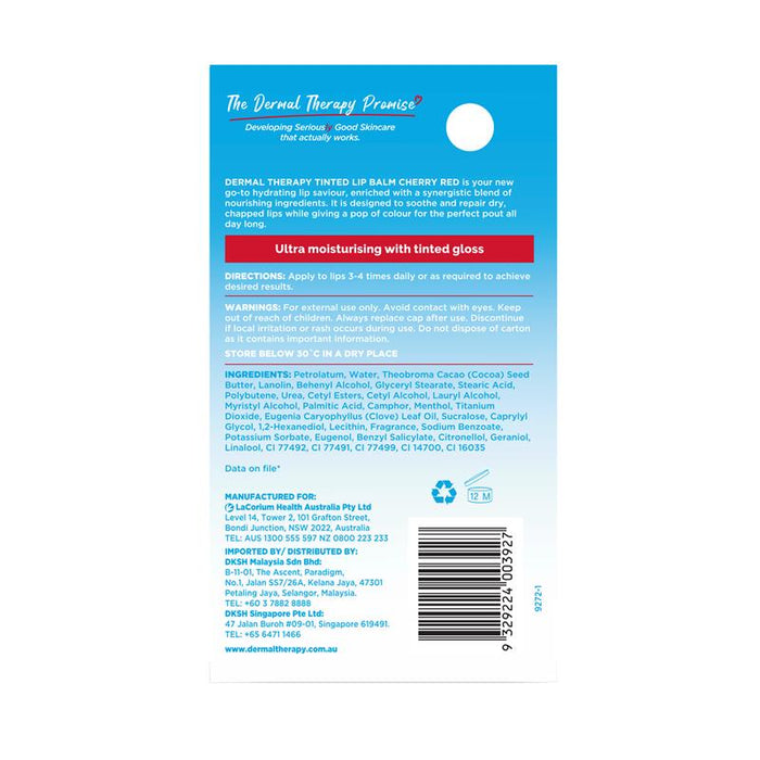 Dermal Therapy Tinted Lip Balm Cherry Red 8g