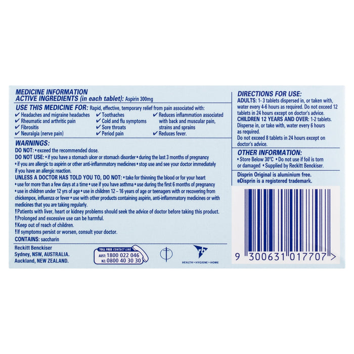 Disprin Original 300mg 24s - image 3