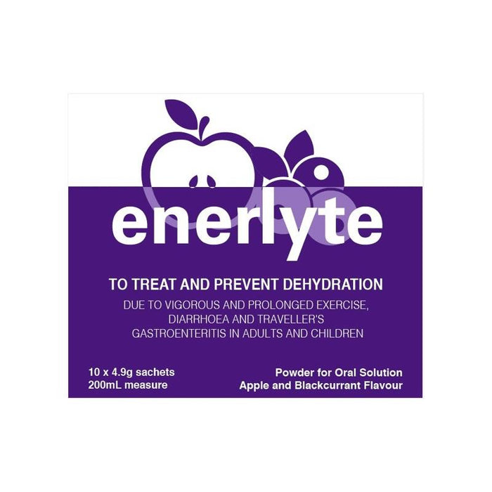 Enerlyte Rehydration Salts Apple & Blackcurrant 10 Sachets