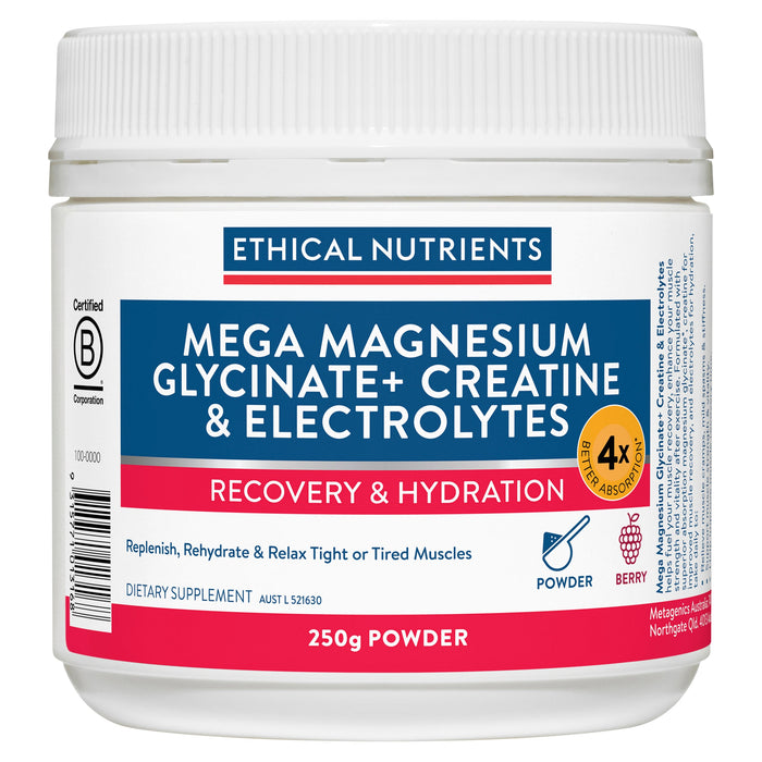 Ethical Nutrients Mega Magnesium Glycinate+ Creatine & Electrolytes 250g - image 2