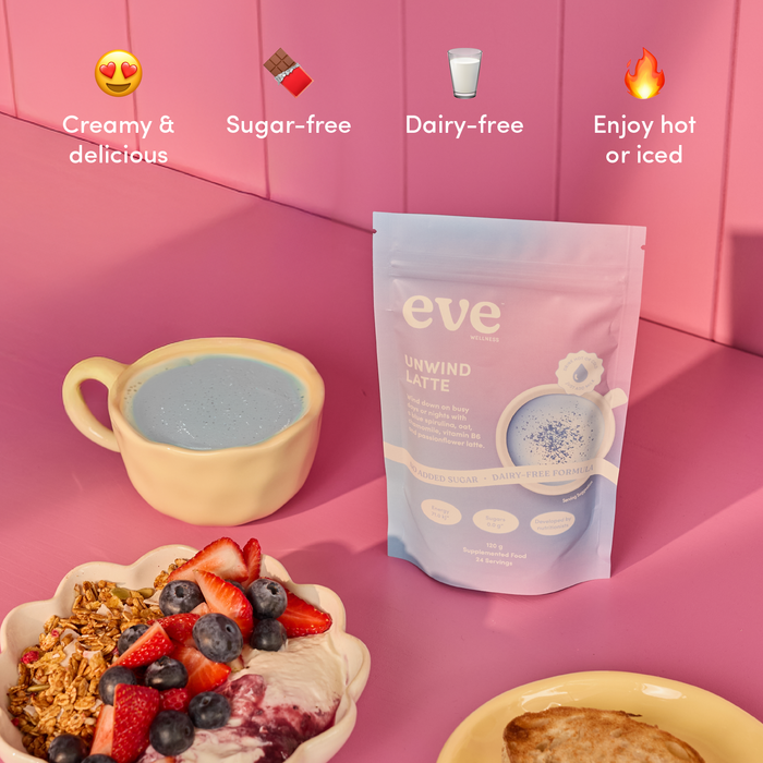 Eve Wellness Unwind Latte with Blue Spirulina & Chamomile 120g