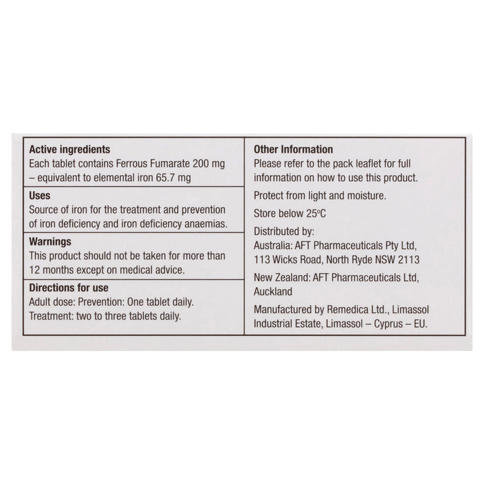 Ferro-Tab Iron 200mg 60 Tablets - image 5