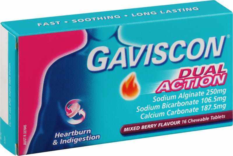Gaviscon Dual Action Mixed Berry Chewable Tablets 16s