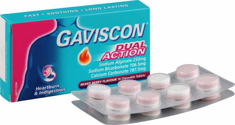 Gaviscon Dual Action Mixed Berry Chewable Tablets 16s