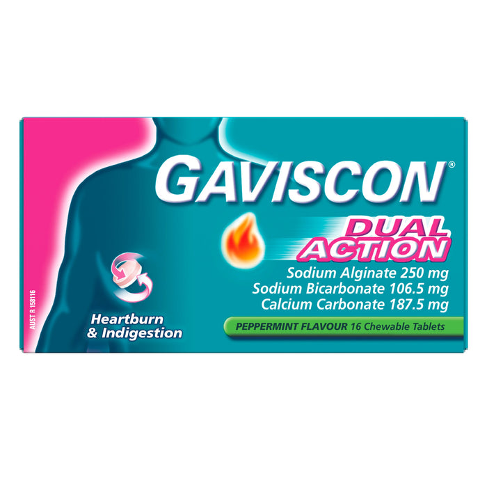 GAVISCON Dual Action Peppermint Tablets 16s - image 3