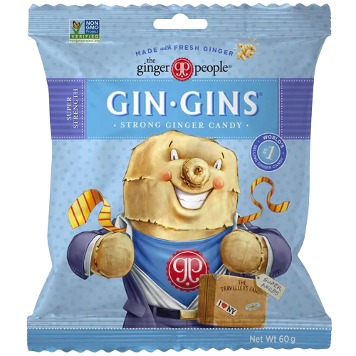 Gin Gins Super Strong Hard Ginger Candy 60g