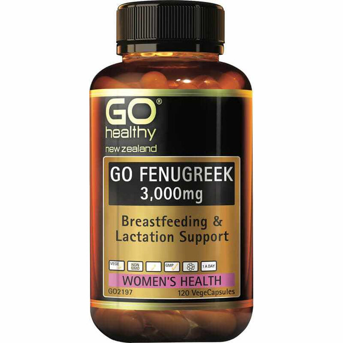 GO Healthy GO Fenugreek 3,000mg 120 VegeCapsules