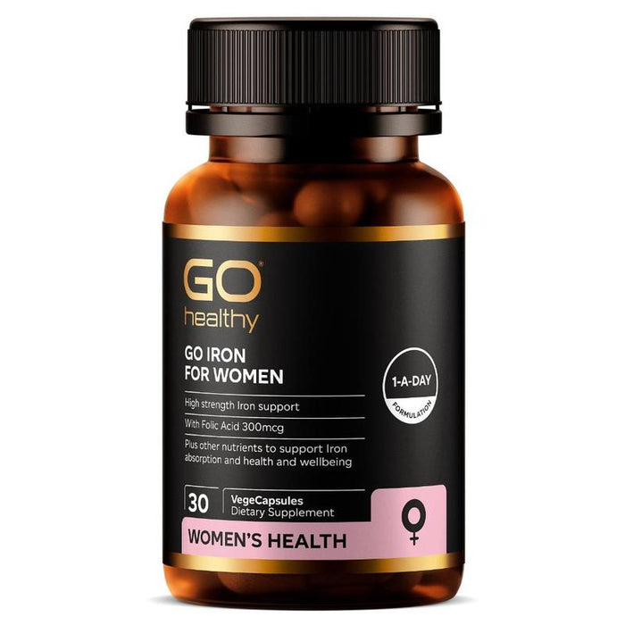 GO Healthy GO Iron Complex for Women 30 VegeCapsules