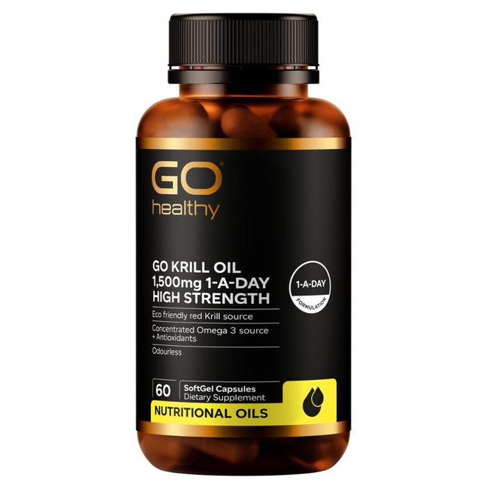 GO Healthy GO Krill Oil 1500mg 1-A-Day SoftGel Capsules