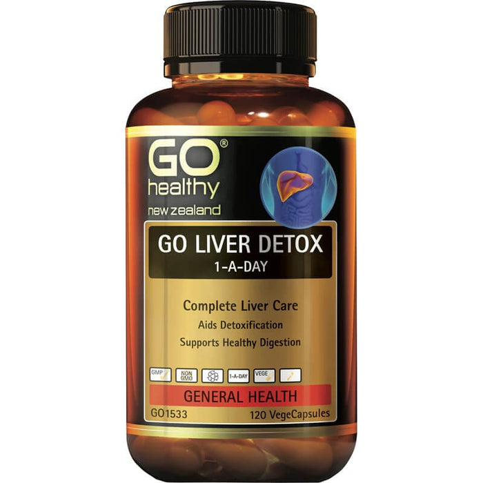 GO Healthy GO Liver Detox 1-A-Day 120 VegeCapsules