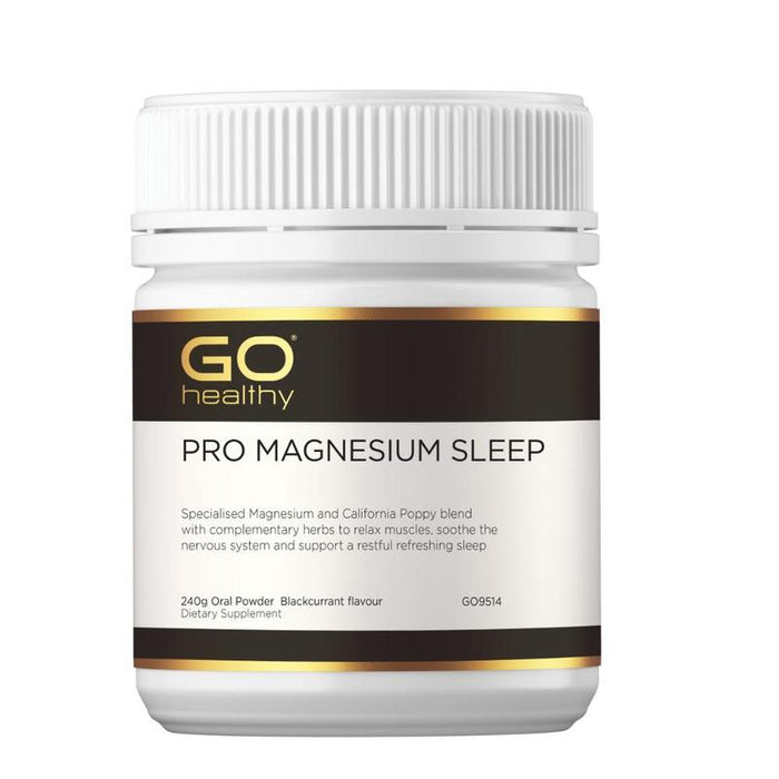 GO Healthy GO PRO Magnesium Sleep Powder Blackcurrant 240g