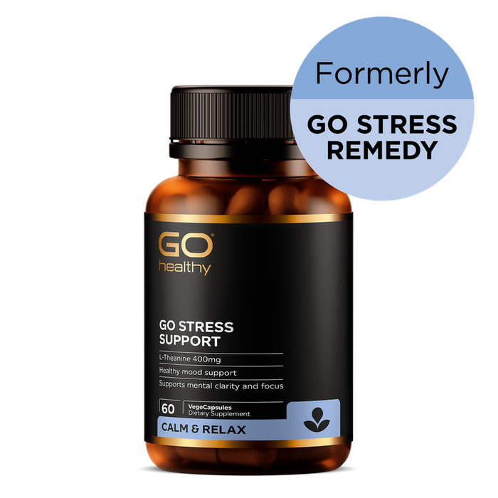GO Healthy GO Stress Support L-Theanine 400mg 60 VegeCapsules