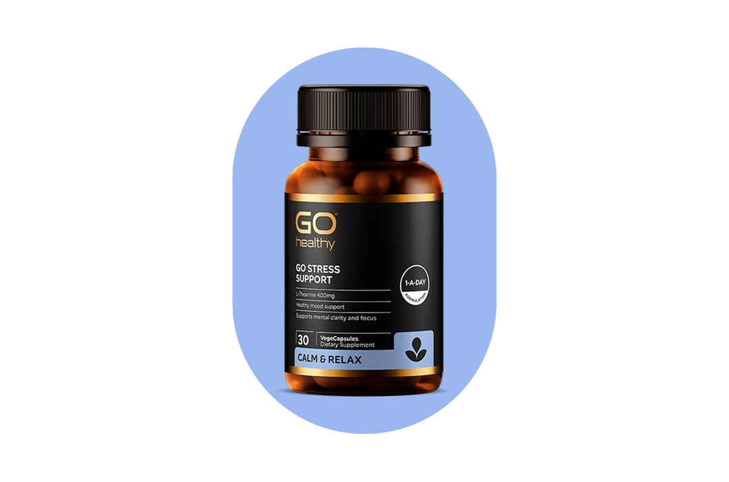 GO Healthy GO Stress Support L-Theanine 400mg 60 VegeCapsules