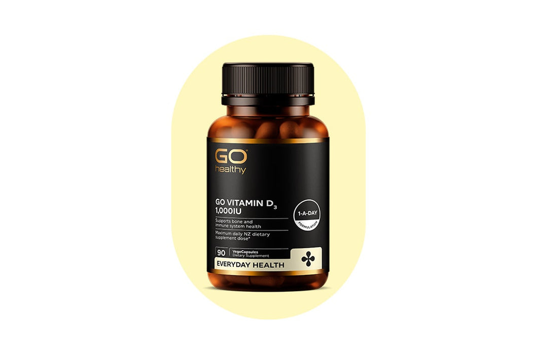 GO Healthy GO Vitamin D3 1,000IU 90 VegeCapsules