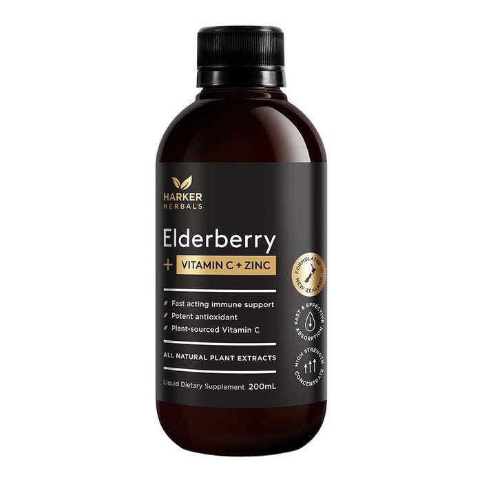 Harker Herbals Be Well Elderberry + Vitamin C + Zinc - bottle