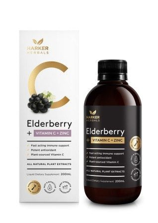Harker Herbals Be Well Elderberry + Vitamin C + Zinc (200ml) - image 5