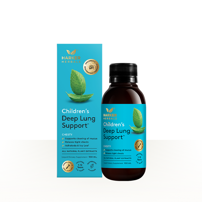Harker Herbals Childrens Deep Lung Support - bottle and carton