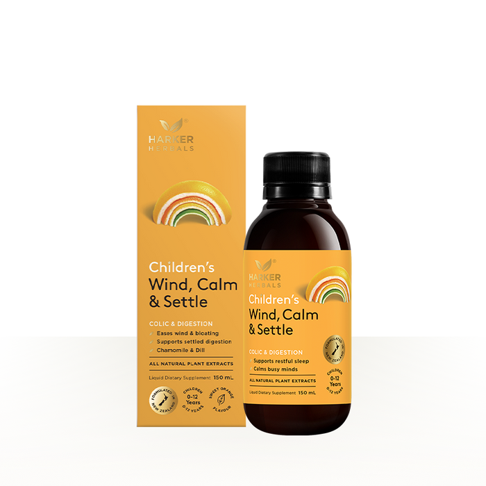 Harker Herbals Childrens Wind Calm & Settle - bottle and carton