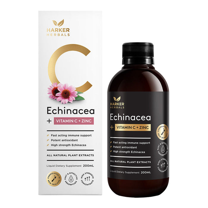 Harker Herbals Echinacea + Vitamin C + Zinc 200ml
