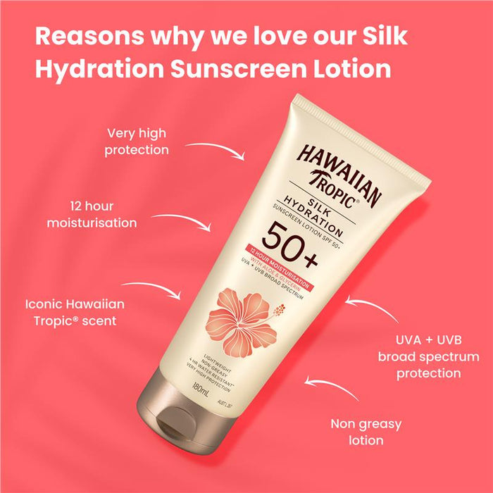 Hawaiian Tropic SPF 50+ Silk Hydration Lotion 180ml - image 3