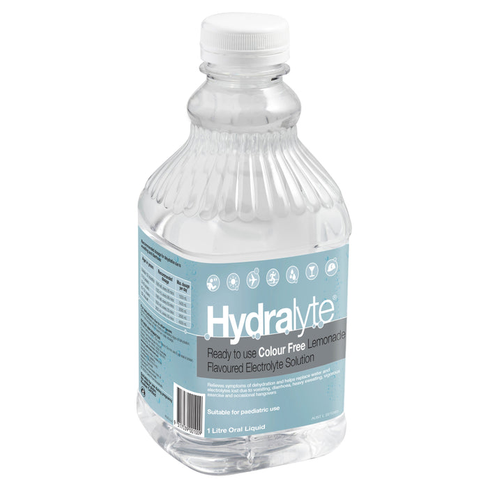 Hydralyte Electrolyte Liquid Colour Free Lemonade 1 Litre - image 4