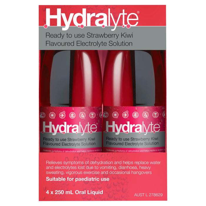 Hydralyte RTU Electrolyte Solution Strawberry Kiwi (4s x 250 mL) - image 3