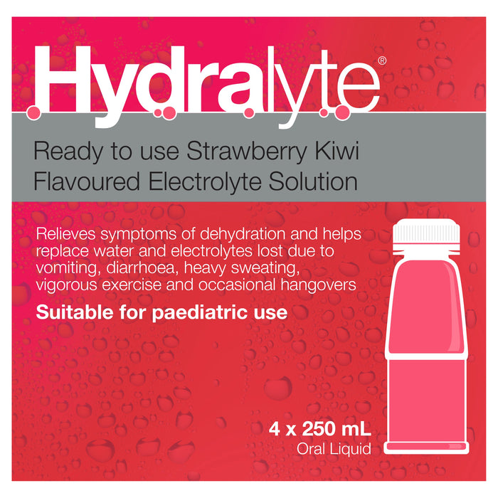 Hydralyte RTU Electrolyte Solution Strawberry Kiwi (4s x 250 mL) - image 7
