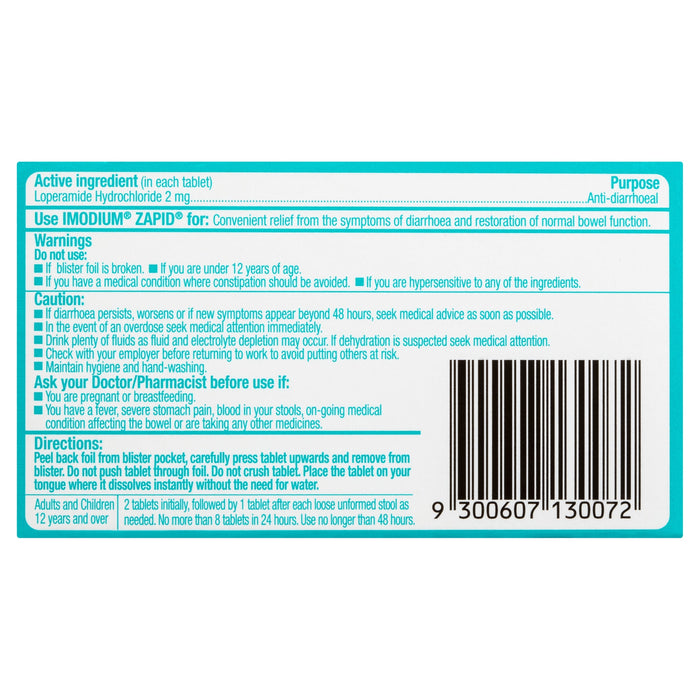 Imodium 2mg Zapid Tablets - image 3