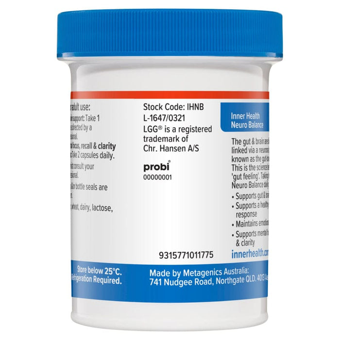Inner Health Neuro Balance Probiotic 30 Capsules