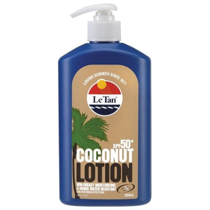 Le Tan SPF50+ Coconut Sunscreen Lotion Pump 500ml