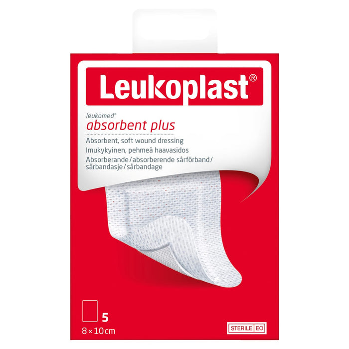 Leukoplast Leukomed Absorbent Dressing White 8cm x 10cm 5 Pack