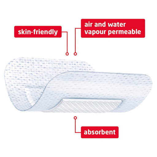 Leukoplast Leukomed Absorbent Dressing White 8cm x 10cm 5 Pack