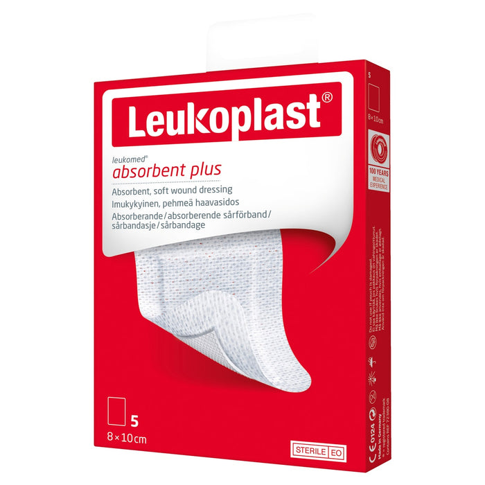 Leukoplast Leukomed Absorbent Dressing White 8cm x 10cm 5 Pack