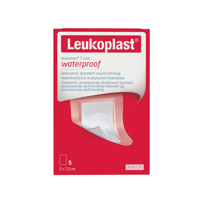 Leukoplast Leukomed T Plus Waterproof Dressing 5cm x 7.2cm 5 Pack