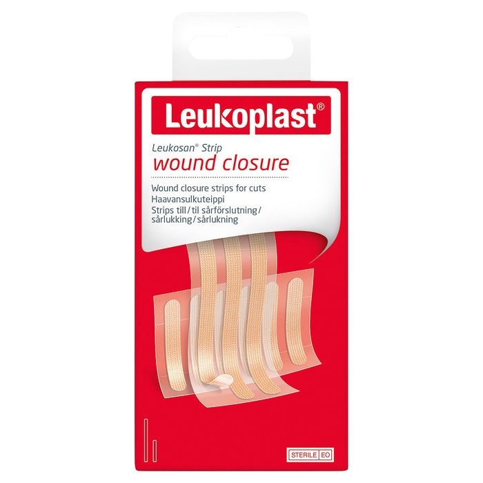 Leukoplast Leukosan Strip Wound Closure Strips 6mm x 38mm & 6mm x 75mm 9 Pack