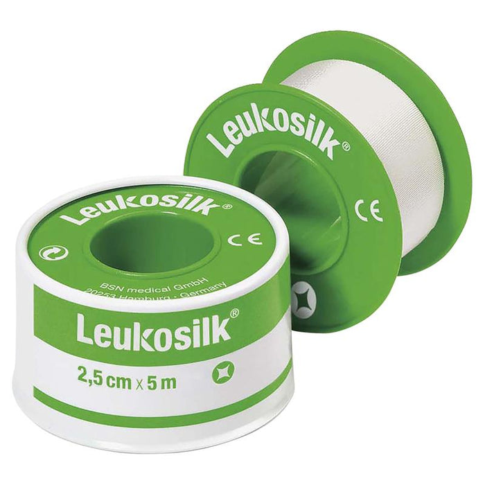 Leukoplast Leukosilk Hypoallergenic Silk Tape 2.5cm x 5m