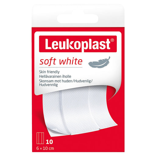 Leukoplast Soft White Dressing Strips 6cm x 10cm 10 Pack