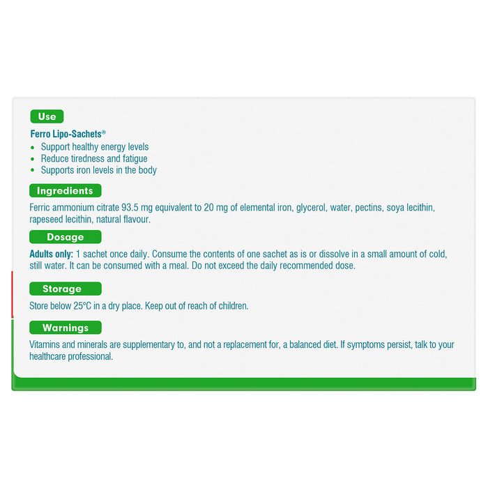 Lipo-Sachets Ferro Liposomal Iron 30 sachet - image 4