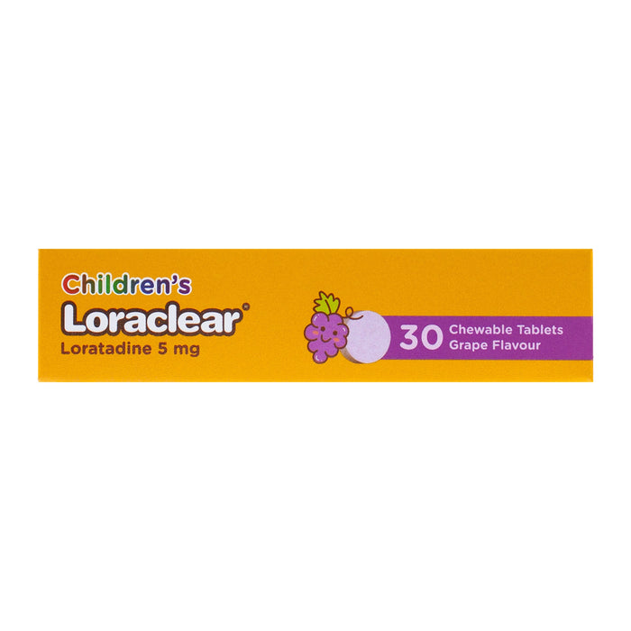 Loraclear Children's Chewable Tablets 5mg Grape 30 Pack