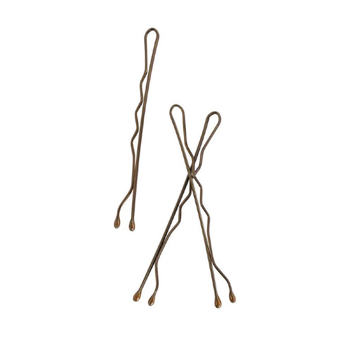 Mae 4.5cm Brown Bobby Pins 80s - image 2
