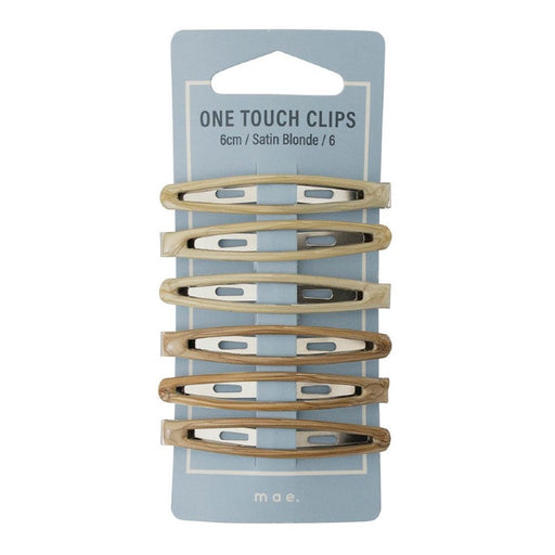 Mae 6cm Satin Blonde One Touch Clips 6s - image 2