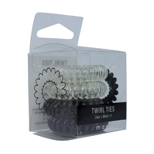 Mae Clear + Black Twirl Ties 4s - image 2