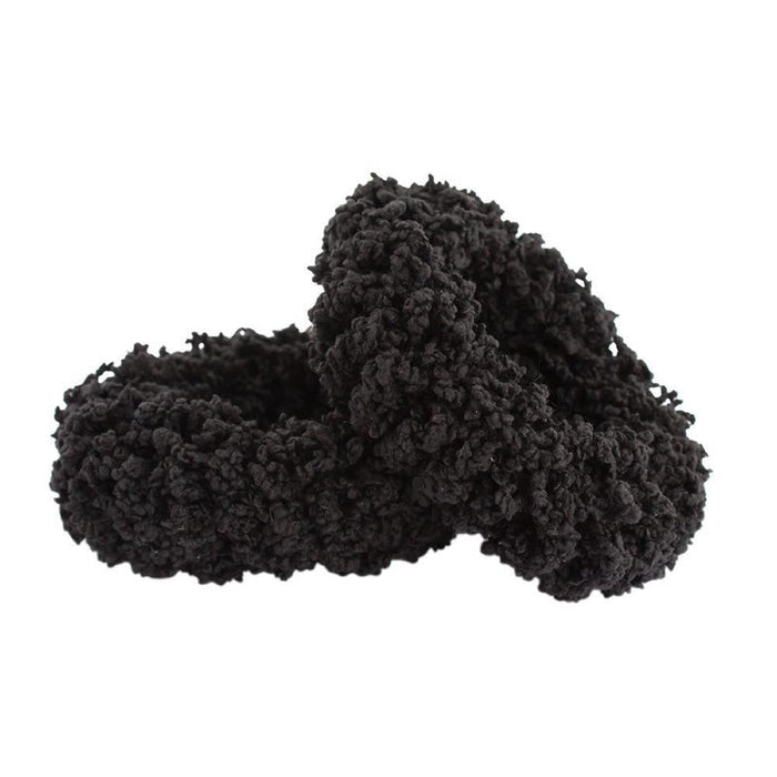 Mae Elastics Terry Toweling Ponytailers XL Black 2s - image 2