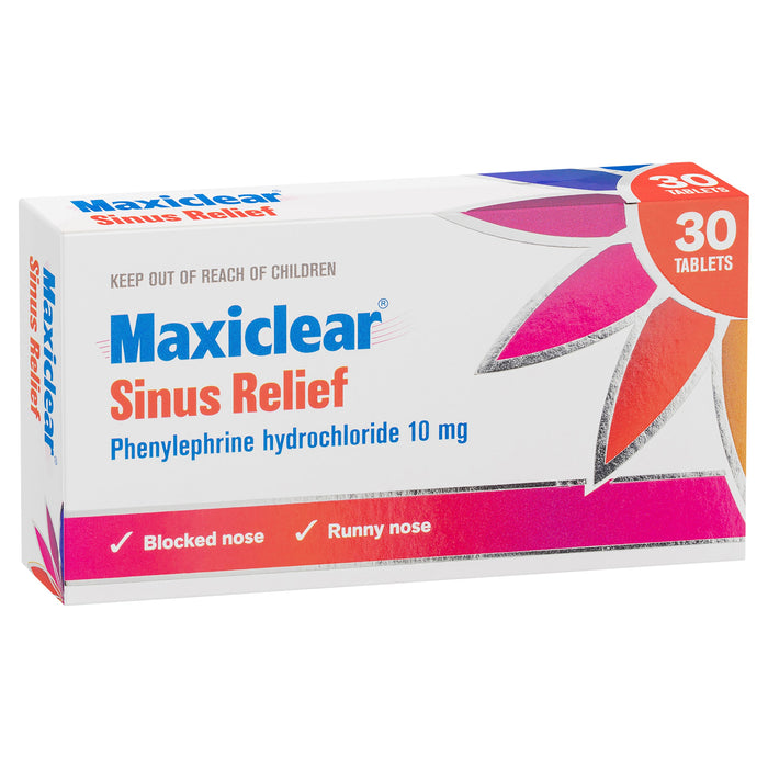 Maxiclear Cold & Nasal Hayfever & Sinus Relief 30 Tablets - image 2